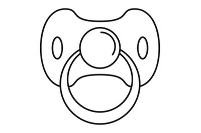 Baby nipple icon, outline style