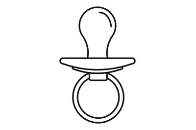 Boy nipple icon, outline style