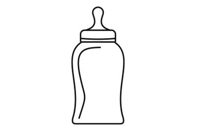Bottle nipple icon, outline style