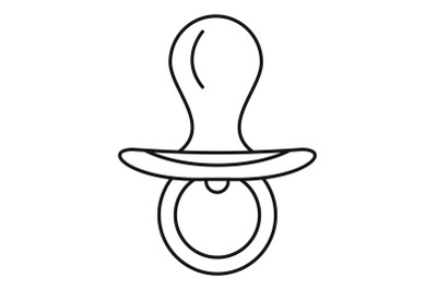 Silicone nipple icon, outline style
