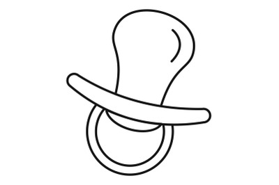 Nipple toy icon, outline style