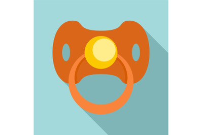 Baby nipple icon, flat style
