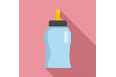 Bottle nipple icon, flat style