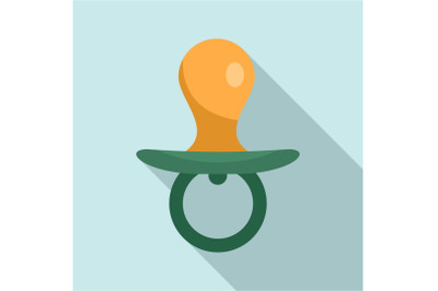 Silicone nipple icon, flat style