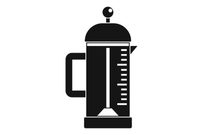 Infusion coffee pot icon, simple style