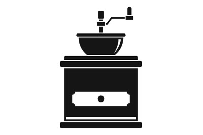 Coffee mill icon, simple style