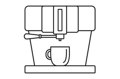 Modern coffee machine icon, outline style