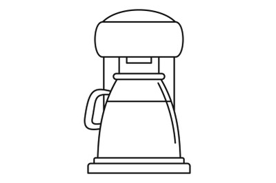 Classic coffee machine icon, outline style
