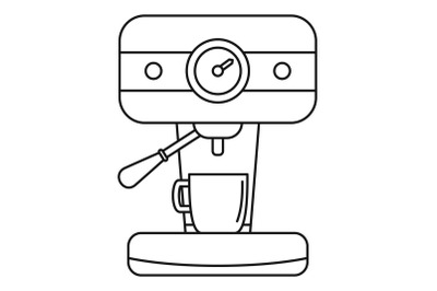Bar coffee machine icon, outline style