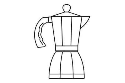Coffee pot icon, outline style