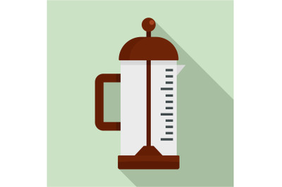 Infusion pot icon, flat style