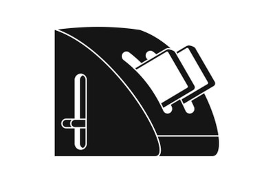 Modern toaster icon, simple style