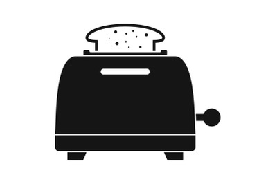 Bread toaster icon, simple style