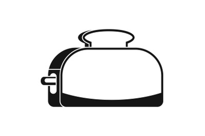 Metal toaster icon, simple style