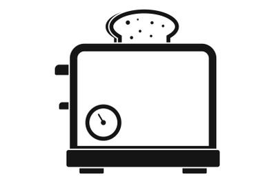 Timer toaster icon, simple style