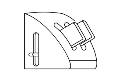 Modern toaster icon, outline style