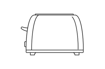 Old toaster icon, outline style