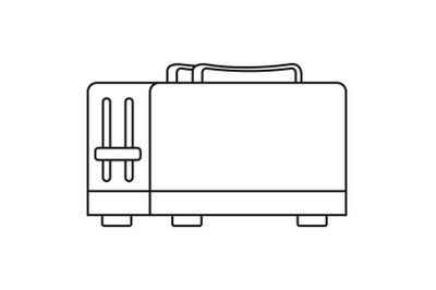Kitchen toaster icon, outline style