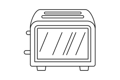 Vintage toaster icon, outline style