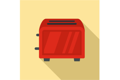 Vintage toaster icon, flat style