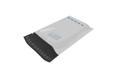 Postal delivery packet icon, isometric style