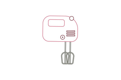 Kitchen Mixer Color Line Icon