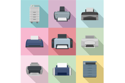 Journalism icons set, flat style
