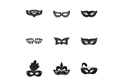 Wildcard icons set, simple style