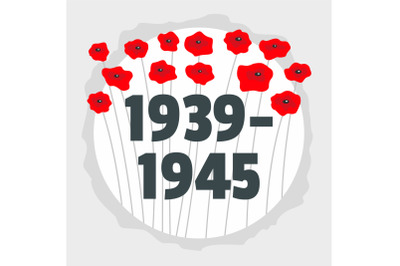 Ww2 soviet victory remember background, flat style
