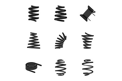 Riband icons set, simple style