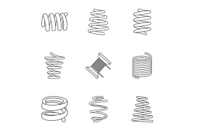 Skein icons set, isometric style