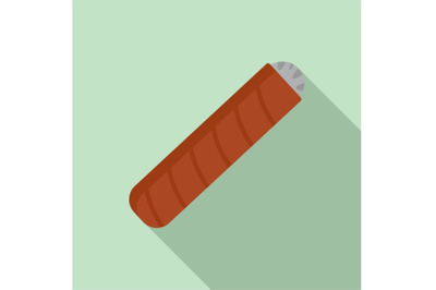 Narcotic cigar of cuba icon, flat style