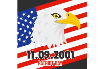 Patriot day of usa background, flat style