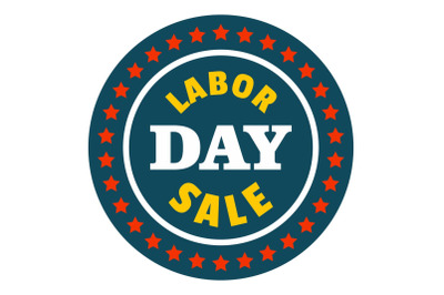 Special sale labor day logo icon, flat style