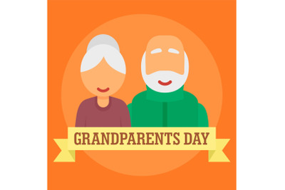 International day of grandparents background, flat style