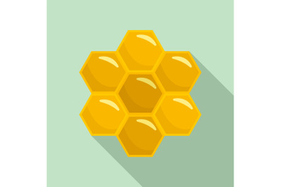 Honey comb of bee icon, flat style