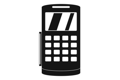 Nfc terminal payment icon, simple style