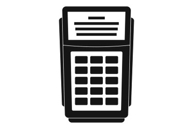 Terminal payment icon, simple style