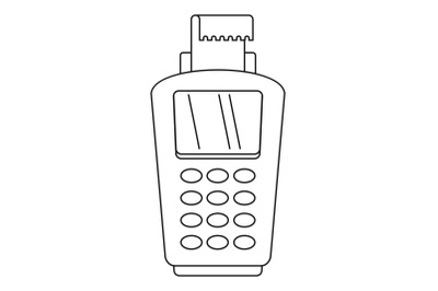 Pos terminal icon, outline style
