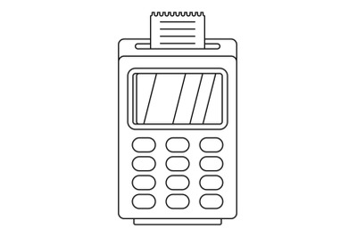 Terminal cashless payment icon, outline style