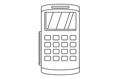 Nfc terminal payment icon, outline style