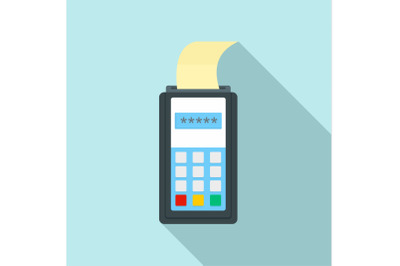 Payment by credit card icon, flat style