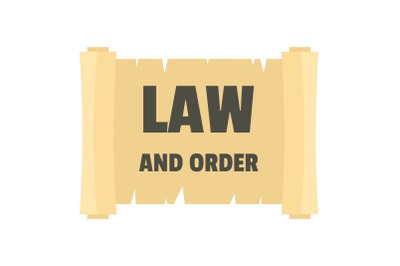 Law and order constitution day logo icon, flat style