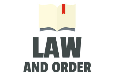 Constitution book day logo icon, flat style
