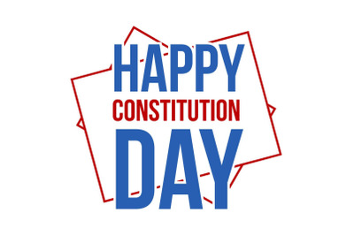 American constitution day logo icon, flat style