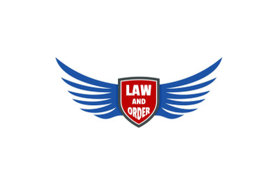 Usa law and order logo icon, flat style