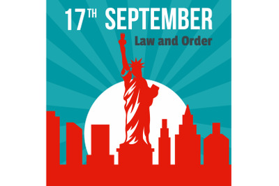 Law and order 17 september background, flat style