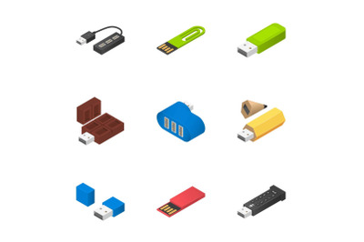 Argument icons set, isometric style