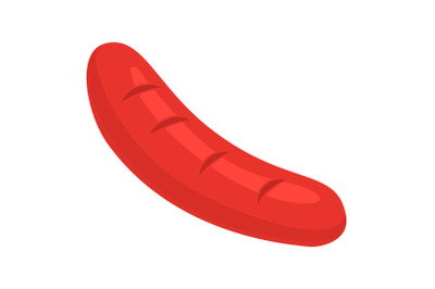 Eco fresh sausage meat icon, isometric style