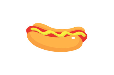 Street food of hotdog icon, isometric style